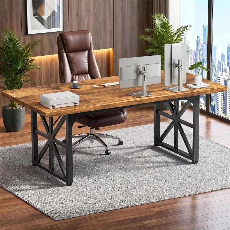 Home Office Work Table - 71 inç Ekranlı Yönetici Masası, Evde