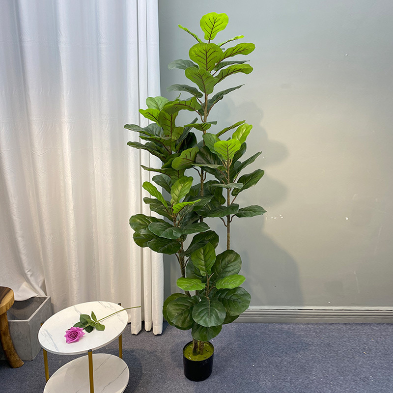 Home Office Layout - 59in büyük Ficus ağacı yapay bitkiler