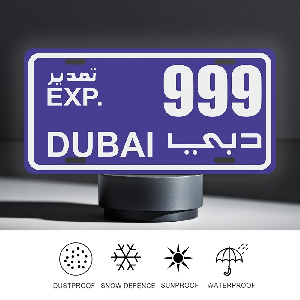 Home Office Dubai - Vintage Dubai Plakası Metal Duvar Tabelası