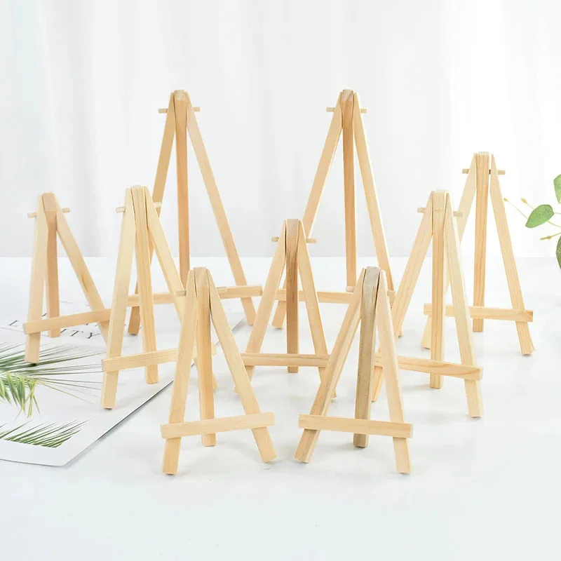 Document Holder Stand - 10 adet Ahşap Mini Şövale Çerçeve