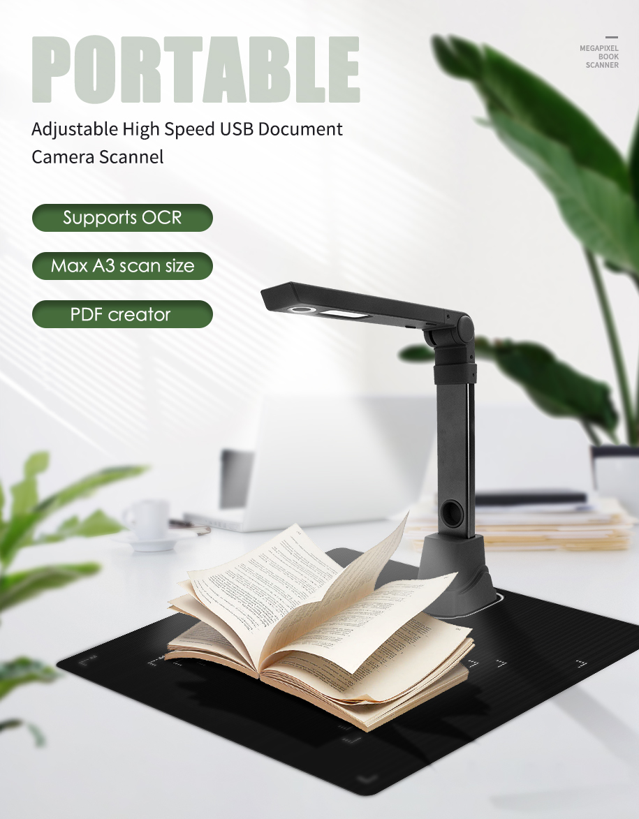 Yüksek Hızlı Otomatik Kitap Ta - Document Scanner Portable incelemesi ve fiyatı