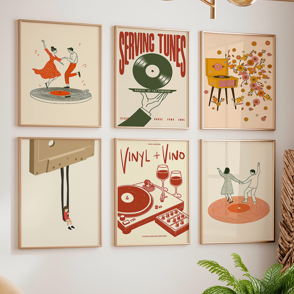 1 adet Vintage Müzik Tuval Pos - Home Office Or incelemesi ve fiyatı