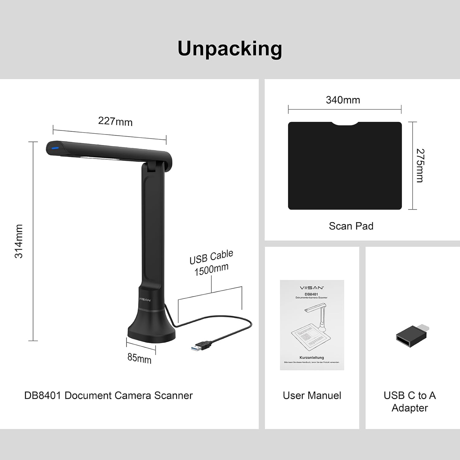 VIISAN DB8401 Ofis ve Okul içi - Document Scanner Portable incelemesi ve fiyatı
