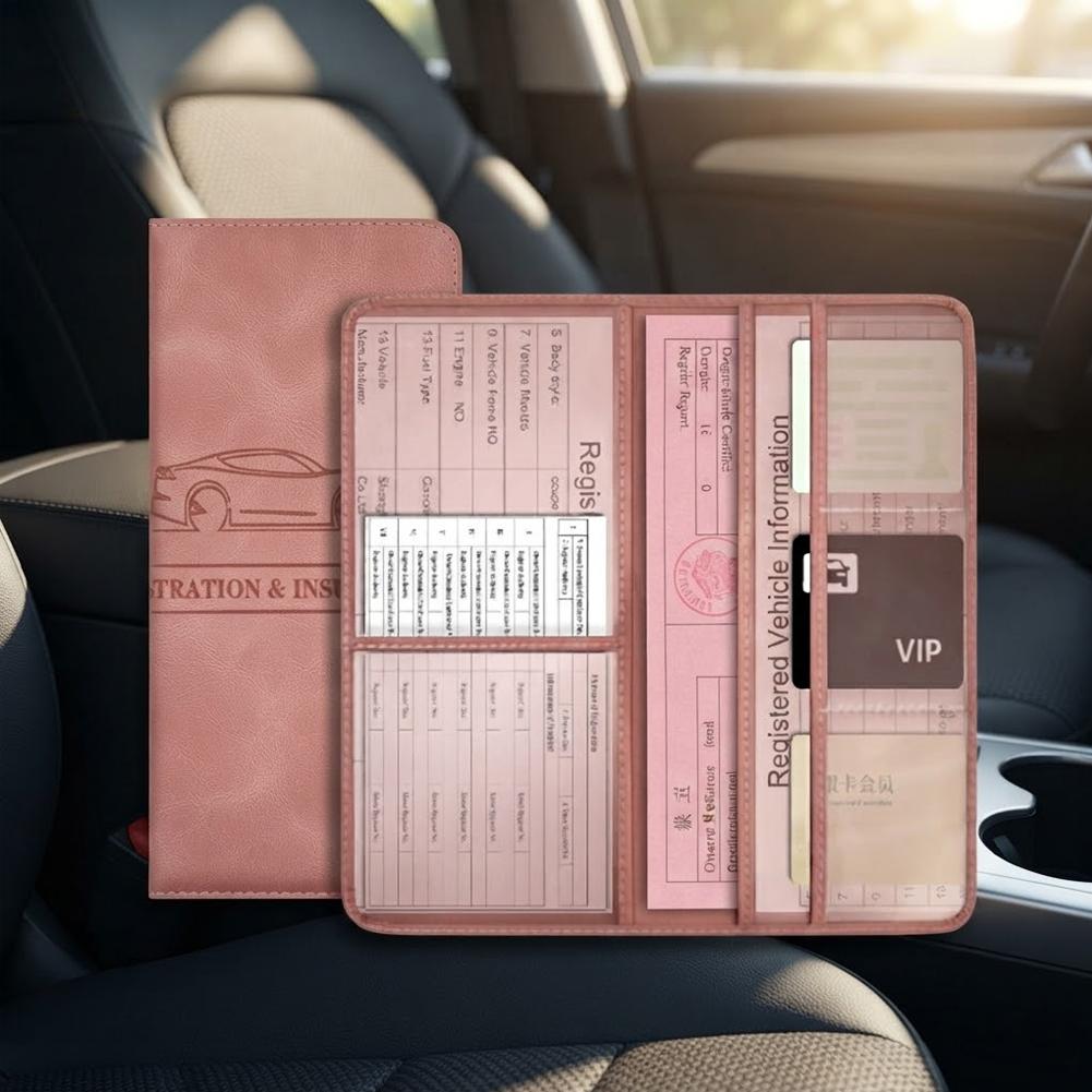 PU Deri Araç Ruhsatı Sigorta K - Document Holder Stand incelemesi ve fiyatı