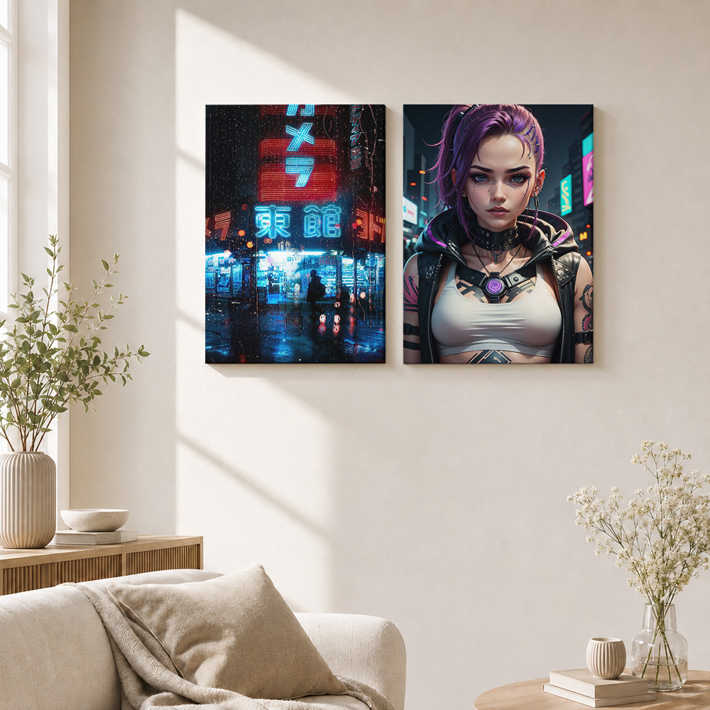 Siberpunk Kanvas Baskı Poster  - Home Office Or incelemesi ve fiyatı