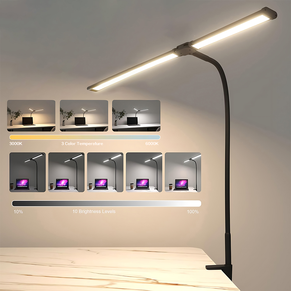 Çift Başlı, Kelepçeli LED Masa - Home Office Work Table incelemesi ve fiyatı